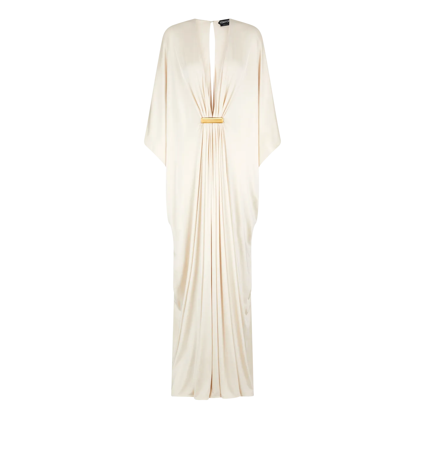 Satin Stretch Jersey Deep V-neck Kaftan