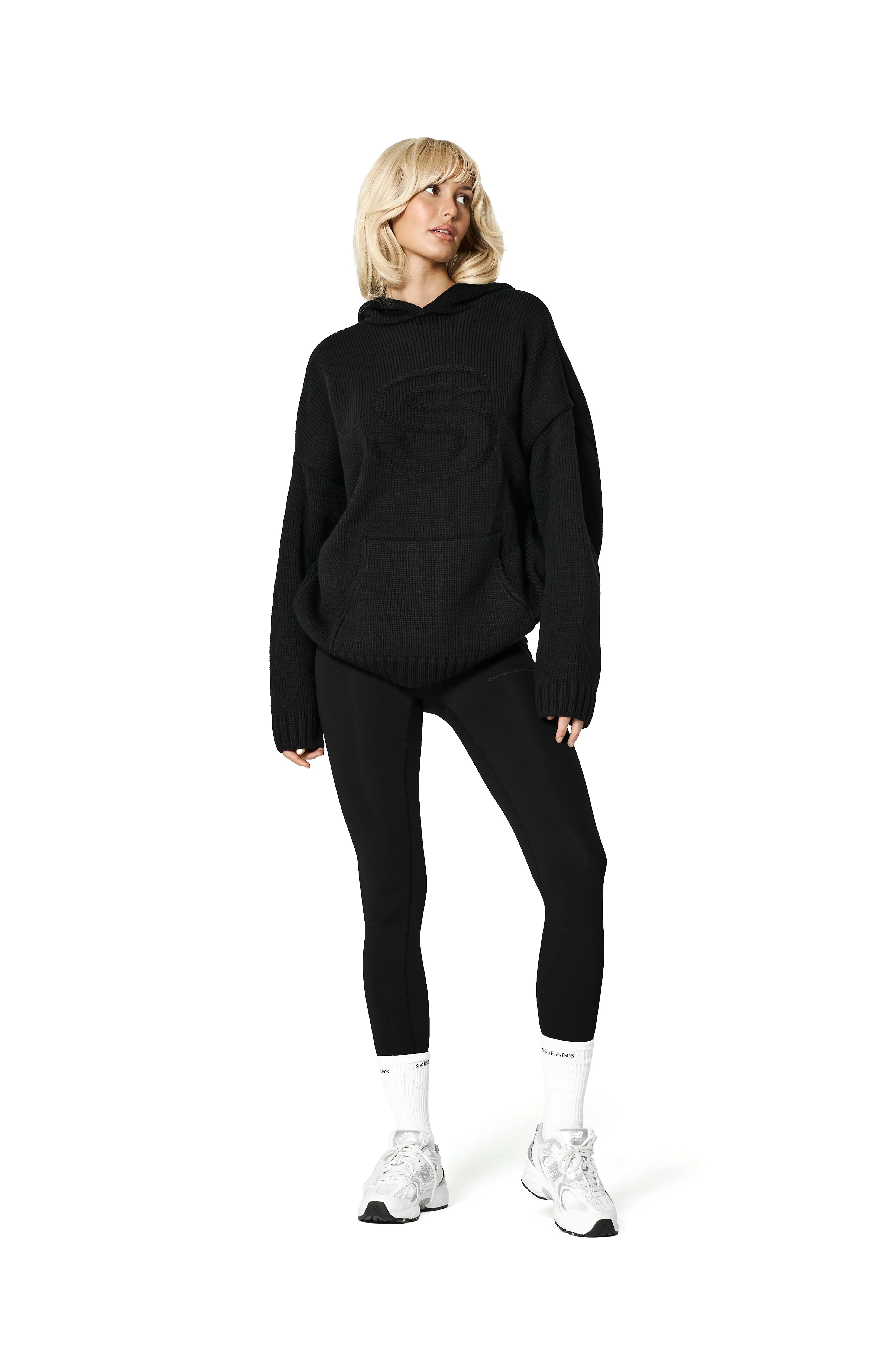 Seekers Knit Hoodie in Raven