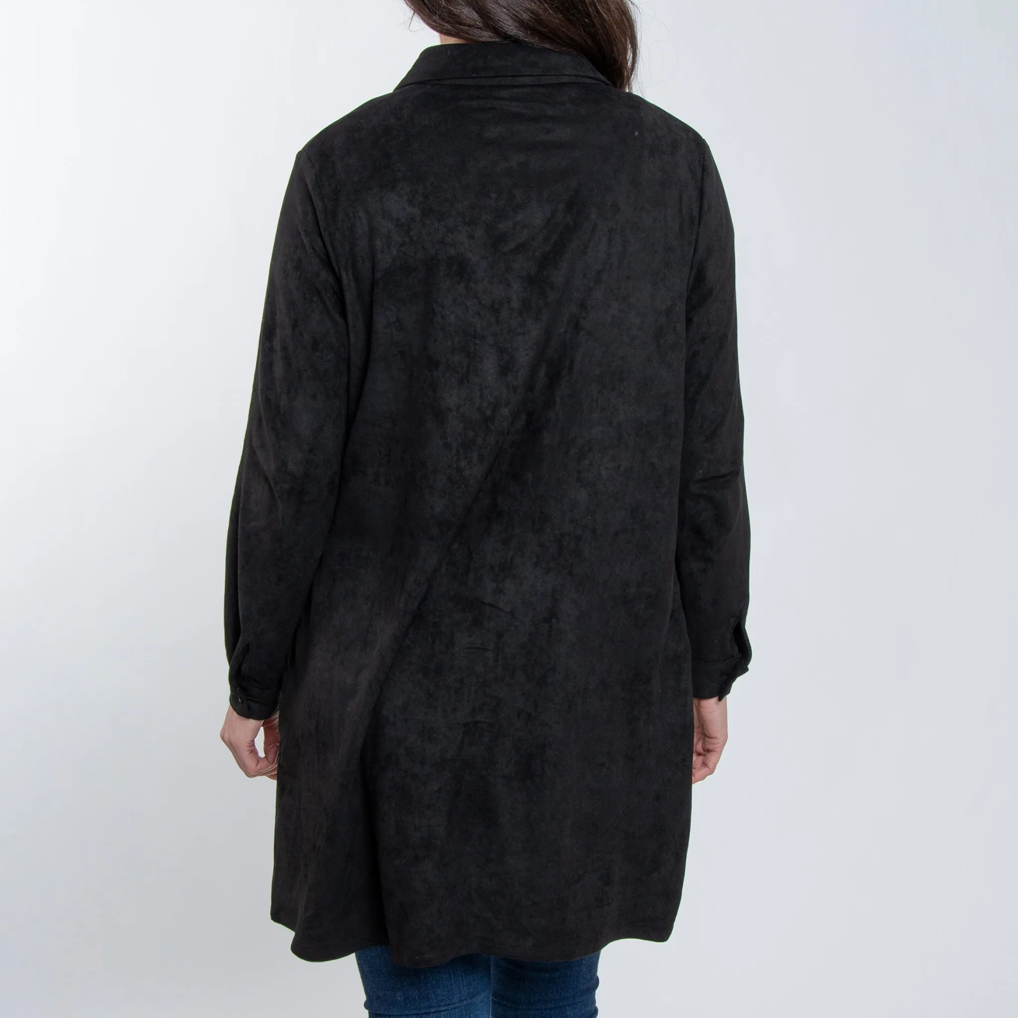 Shiloh Stretch Suede Shirt Dress