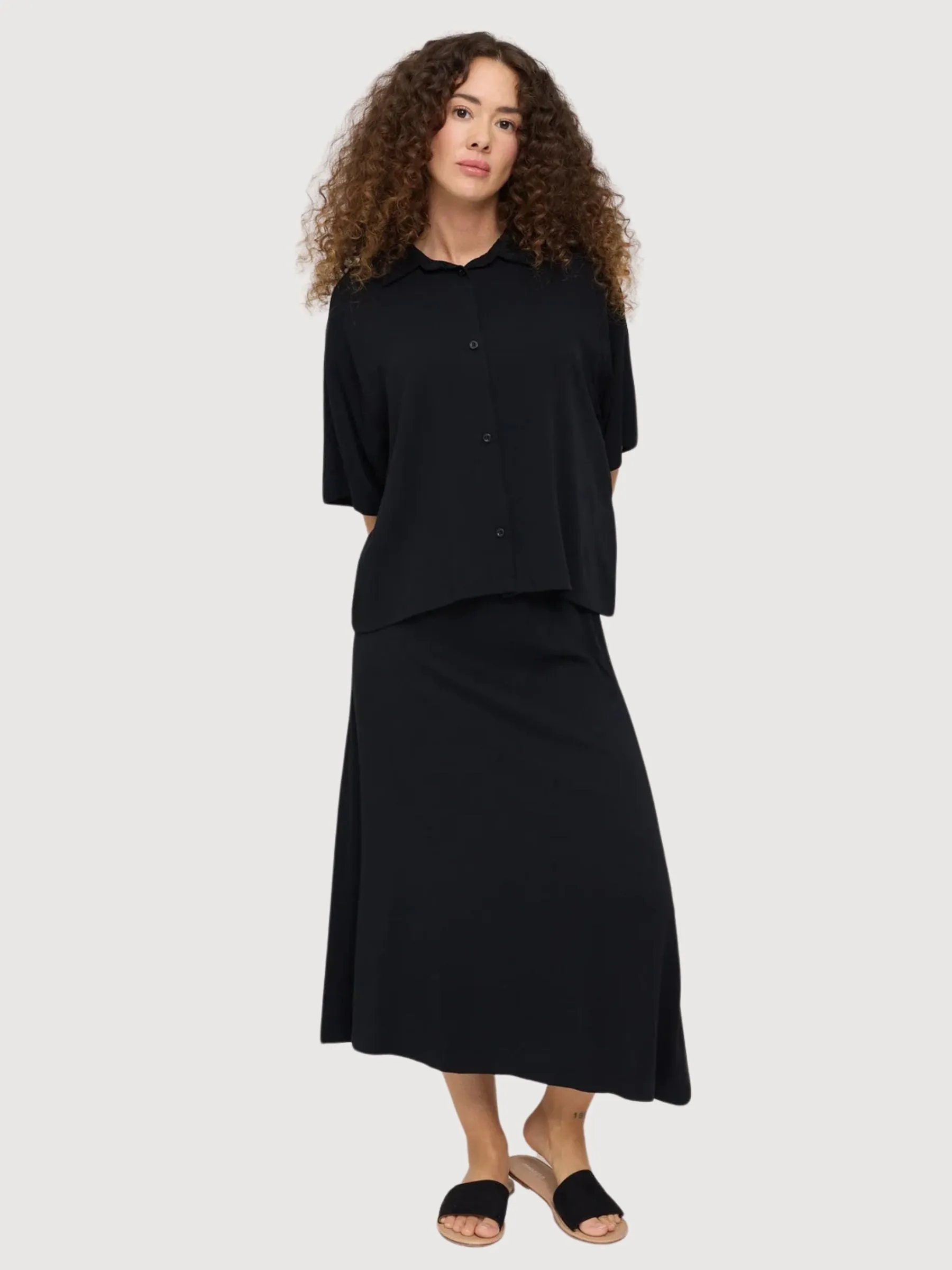 Shirt Black Woman Viscose | Mazine