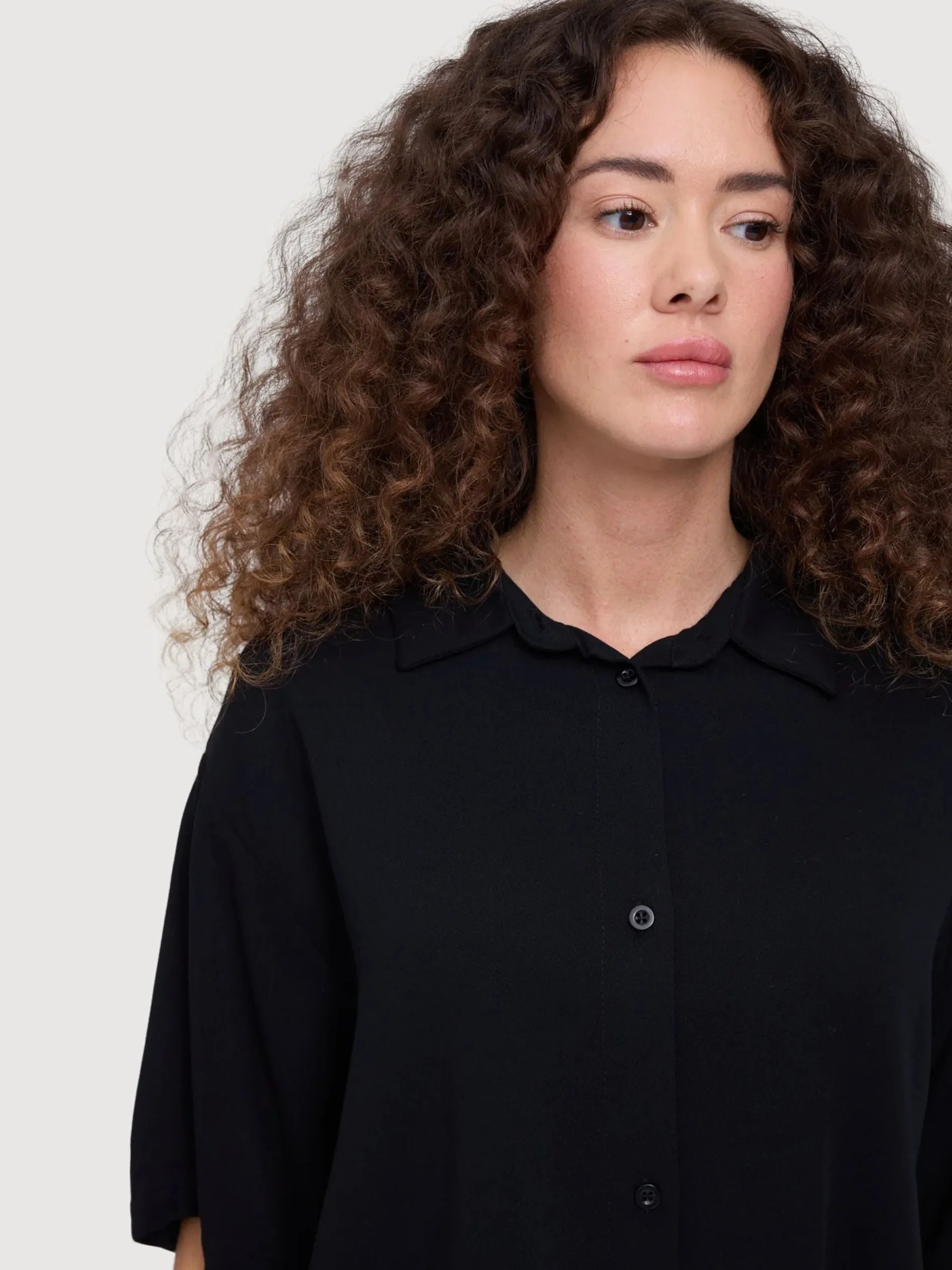 Shirt Black Woman Viscose | Mazine