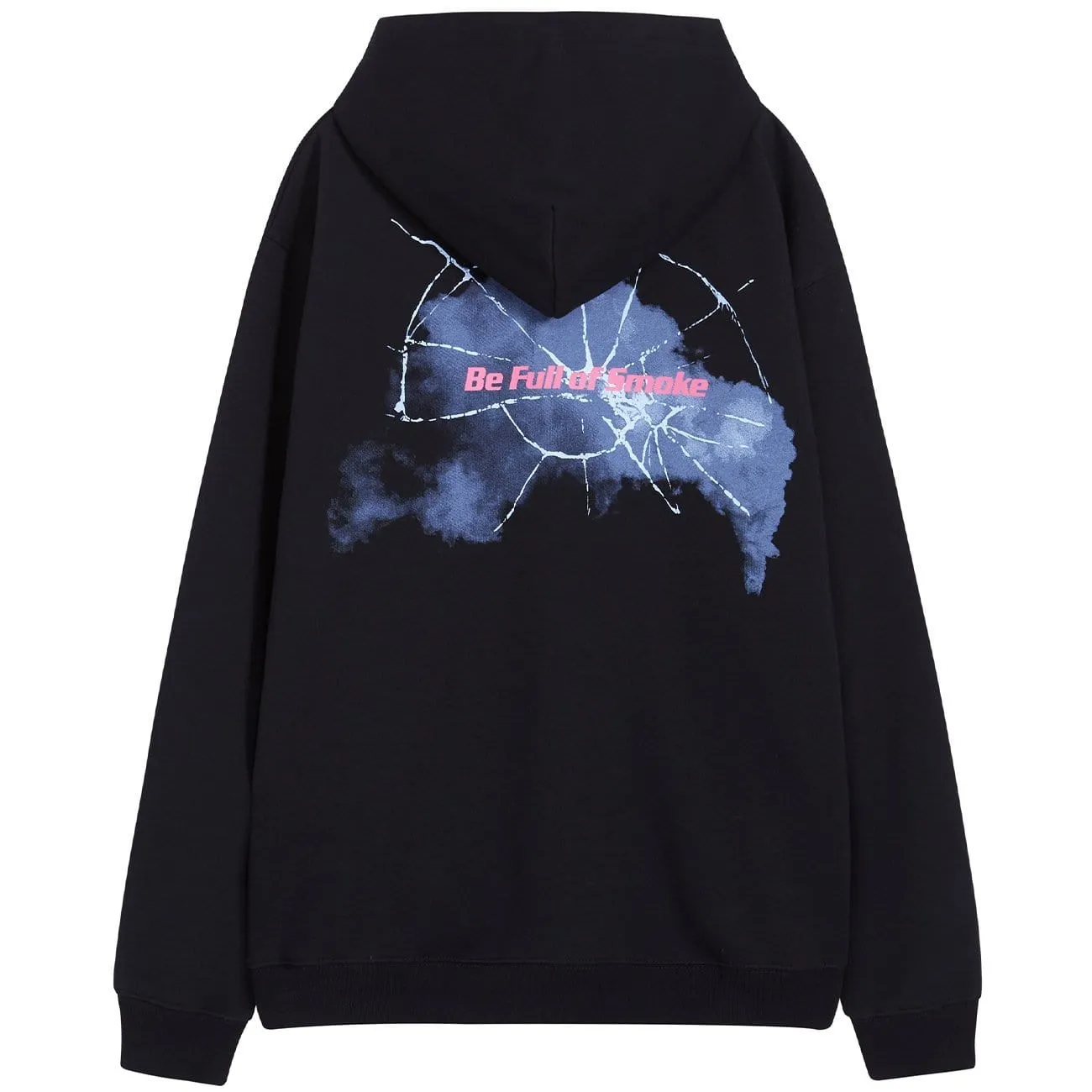Smash Clouds Print Zip Up Hoodie