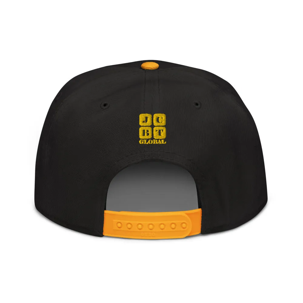 Snapback Hat "1052-0071 An Engineer's Mind Never Stops (Yellow Logo)"