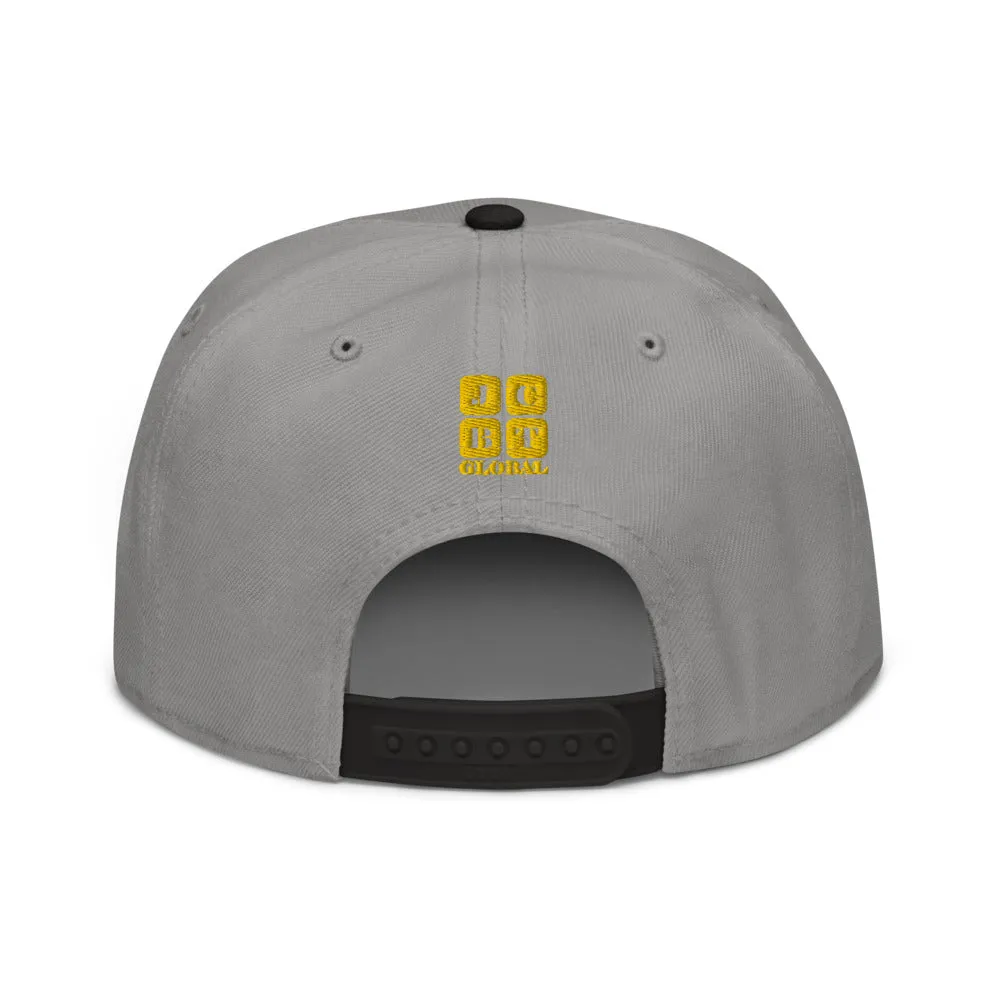 Snapback Hat "1052-0071 An Engineer's Mind Never Stops (Yellow Logo)"