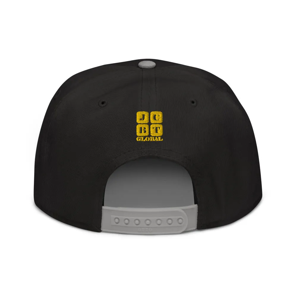 Snapback Hat "1052-0071 An Engineer's Mind Never Stops (Yellow Logo)"