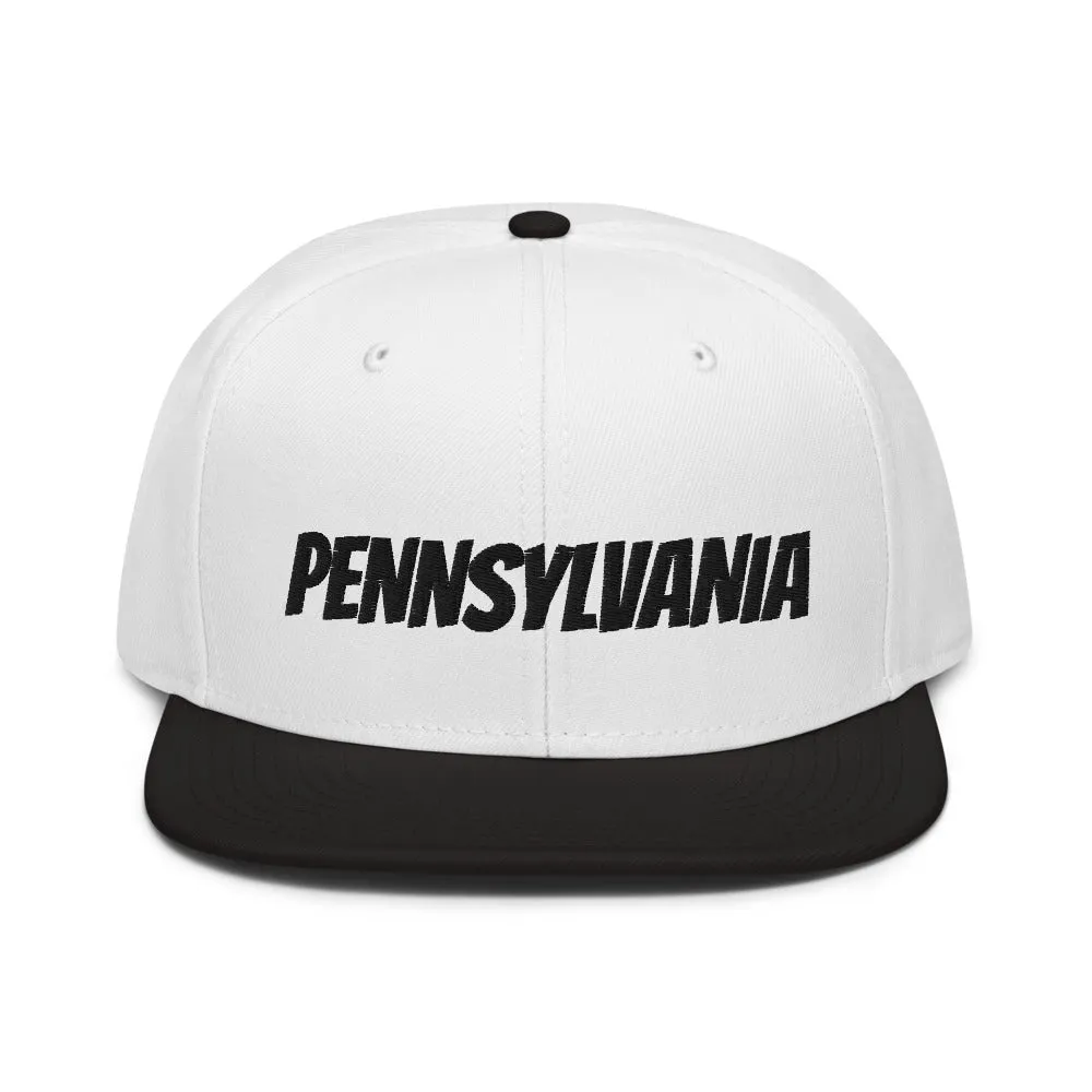 Snapback Hat "1053-0061 Pennsylvania (Black Logo)"