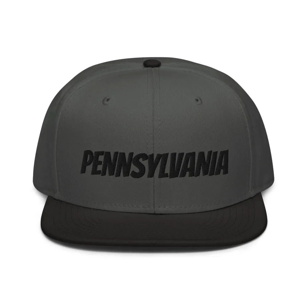 Snapback Hat "1053-0061 Pennsylvania (Black Logo)"