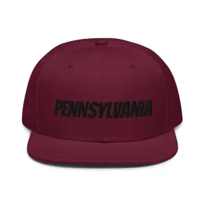 Snapback Hat "1053-0061 Pennsylvania (Black Logo)"