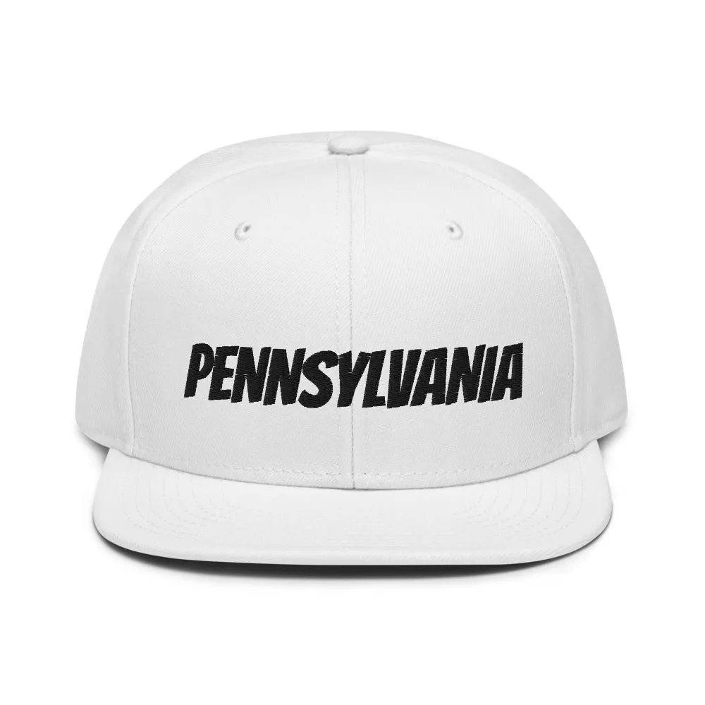 Snapback Hat "1053-0061 Pennsylvania (Black Logo)"