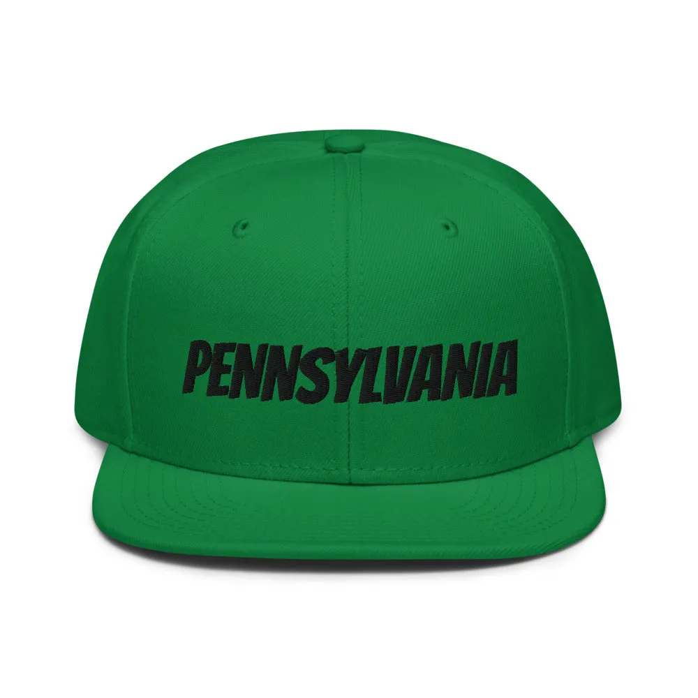 Snapback Hat "1053-0061 Pennsylvania (Black Logo)"