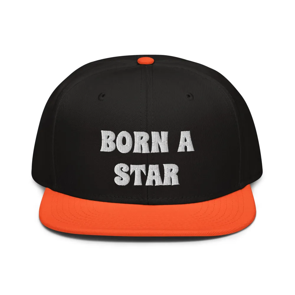 Snapback Hat "2052-0151 Born A Star (White Logo)"