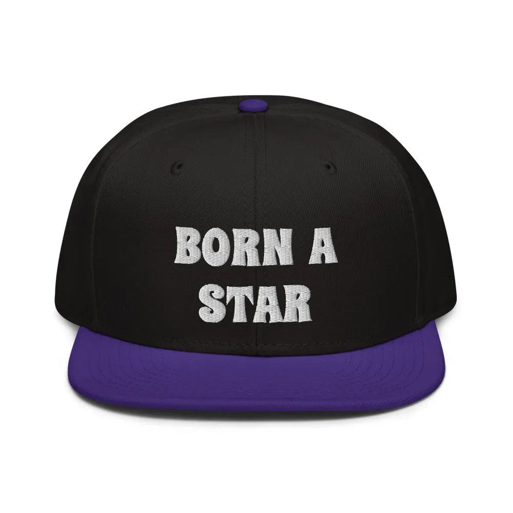 Snapback Hat "2052-0151 Born A Star (White Logo)"