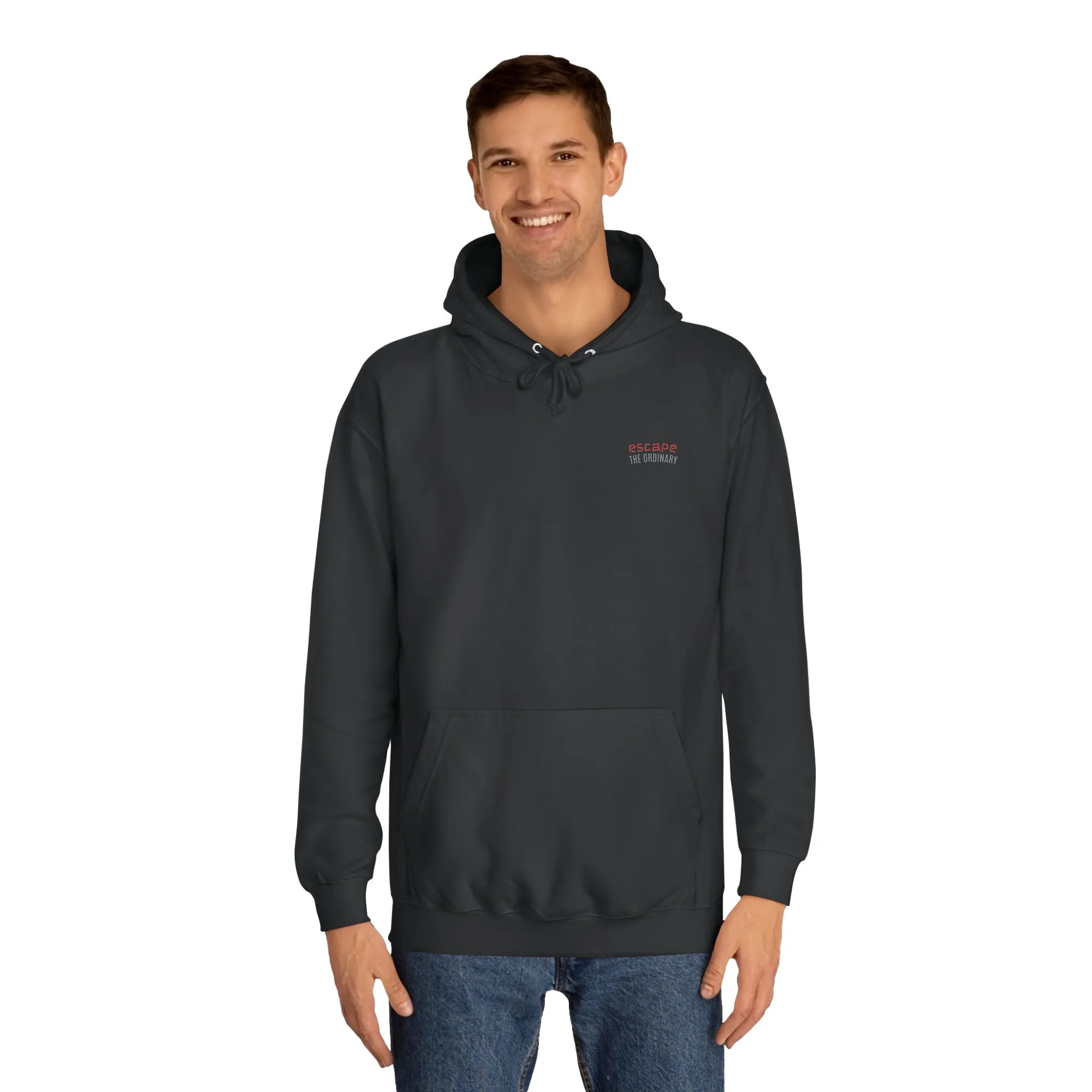 SNRG Unisex Hoodie - Escape The Ordinary, Sweatshirt, Hooded Jacket, Casual Pullover, Trendy Apparel, Outerwear, Hoodie