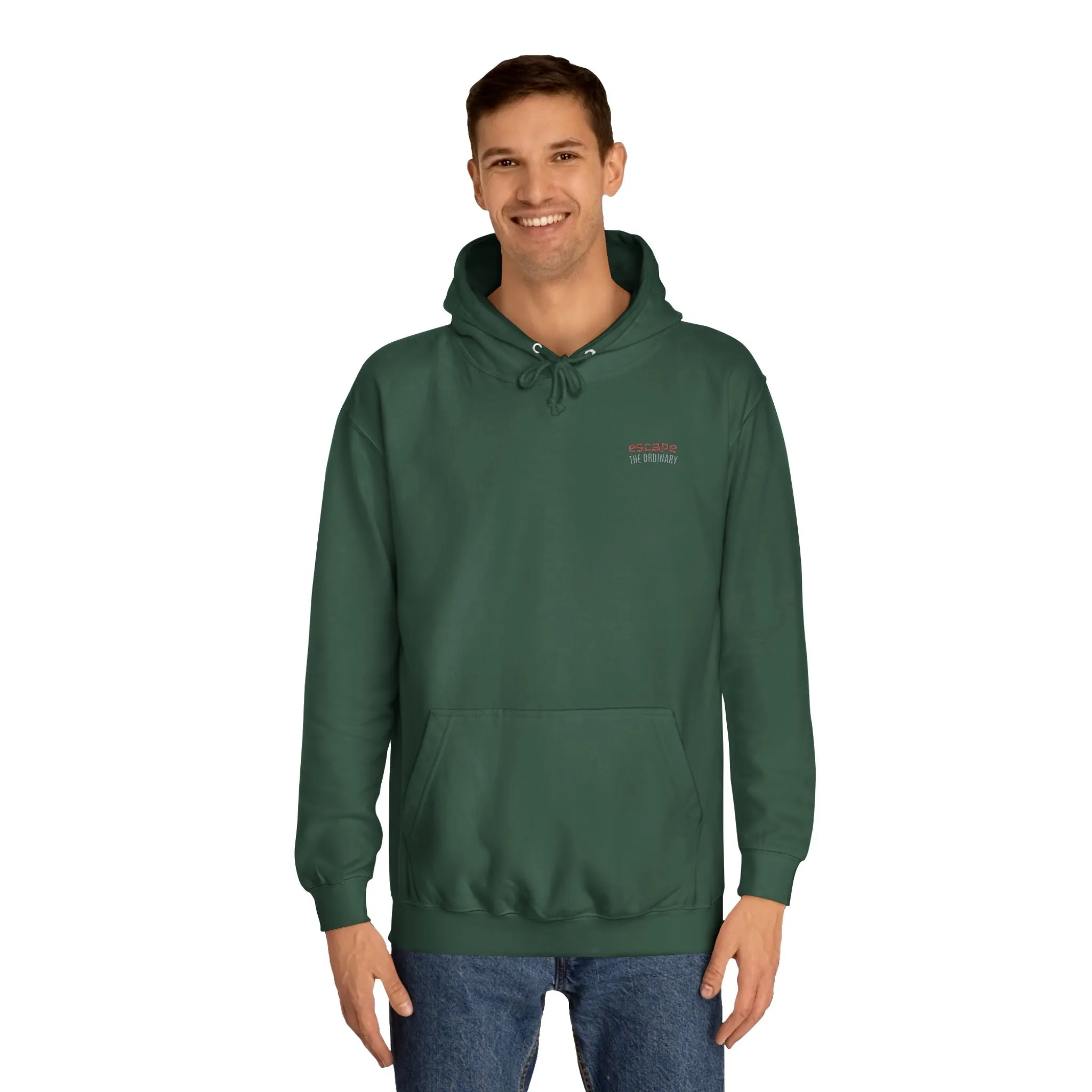 SNRG Unisex Hoodie - Escape The Ordinary, Sweatshirt, Hooded Jacket, Casual Pullover, Trendy Apparel, Outerwear, Hoodie