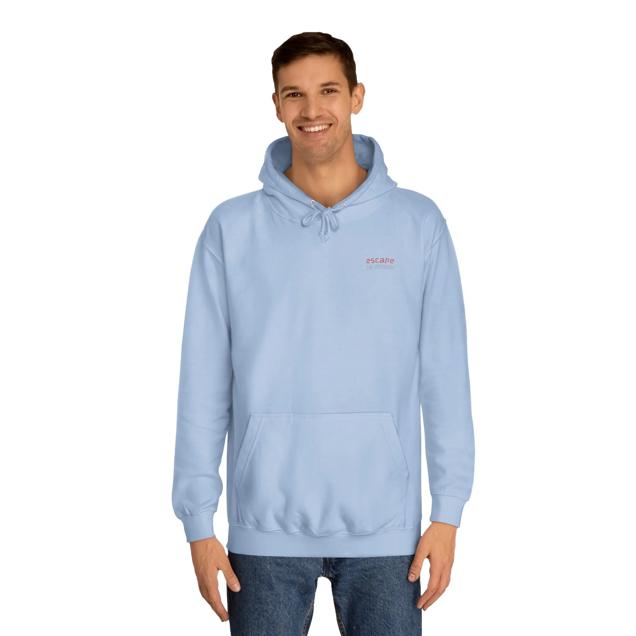 SNRG Unisex Hoodie - Escape The Ordinary, Sweatshirt, Hooded Jacket, Casual Pullover, Trendy Apparel, Outerwear, Hoodie