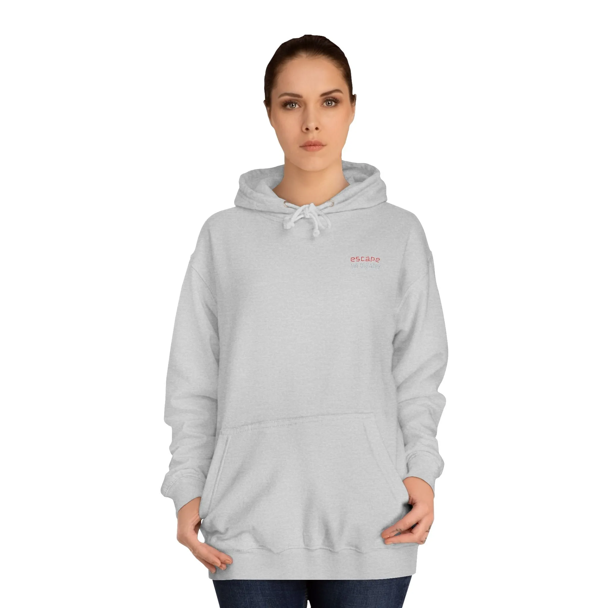 SNRG Unisex Hoodie - Escape The Ordinary, Sweatshirt, Hooded Jacket, Casual Pullover, Trendy Apparel, Outerwear, Hoodie