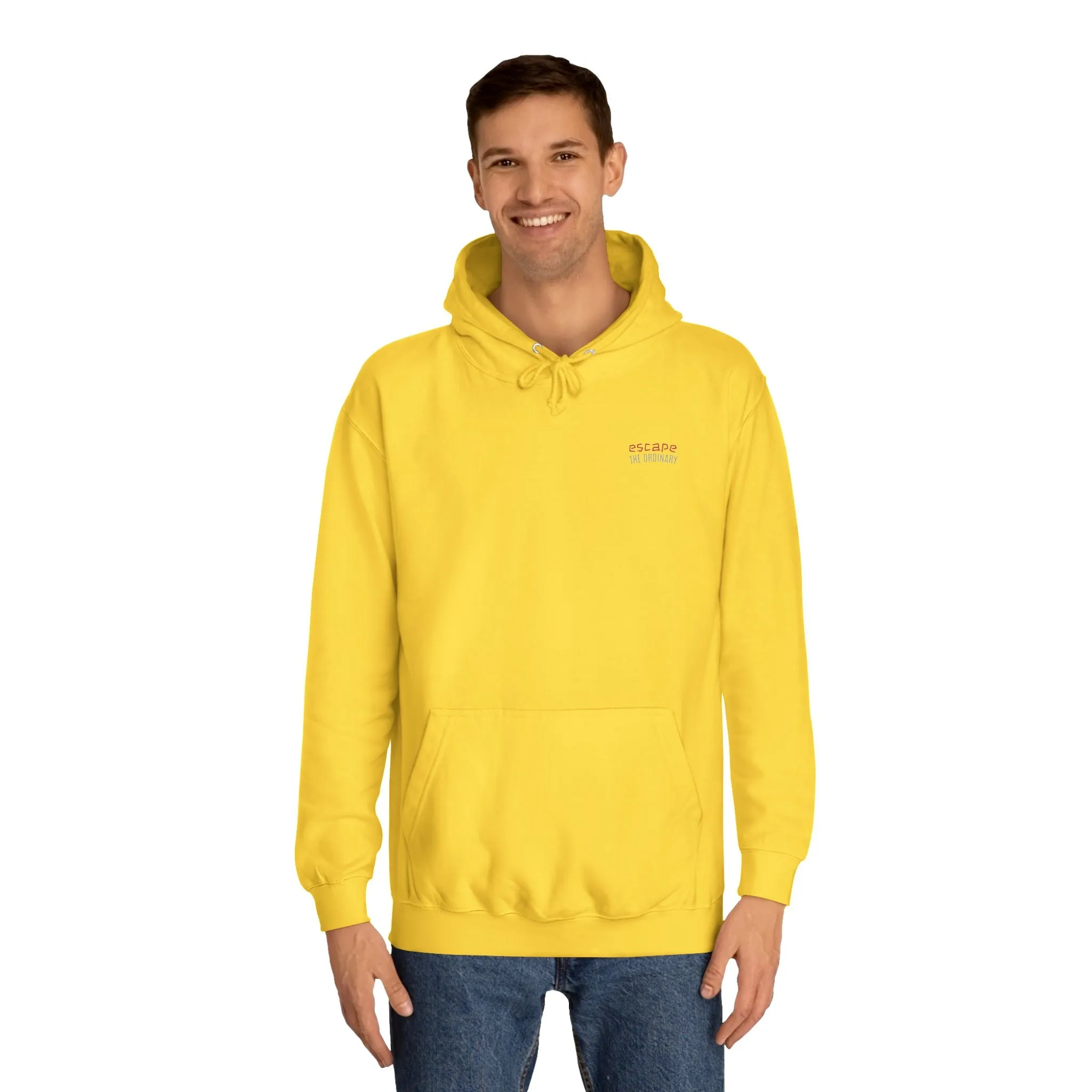 SNRG Unisex Hoodie - Escape The Ordinary, Sweatshirt, Hooded Jacket, Casual Pullover, Trendy Apparel, Outerwear, Hoodie