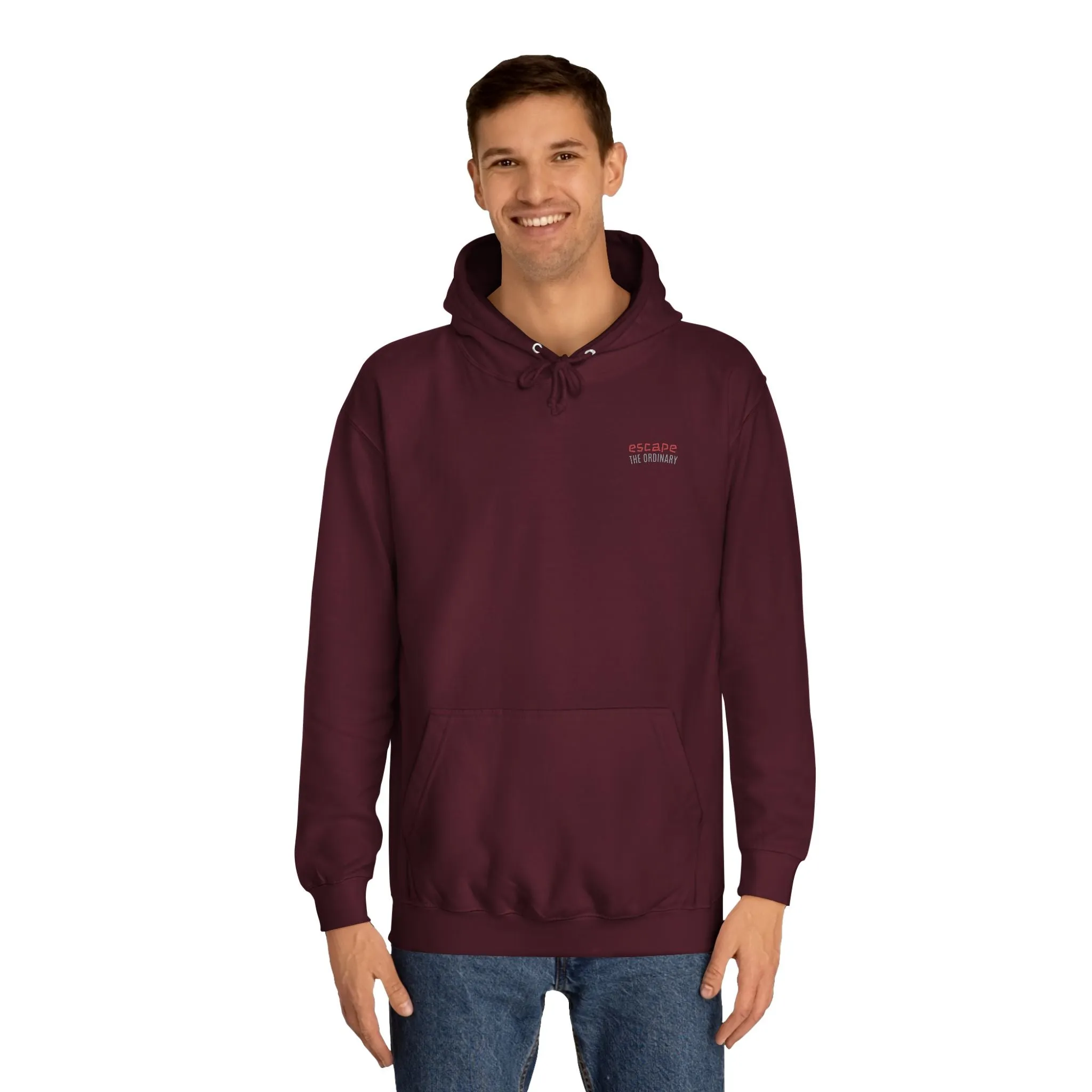 SNRG Unisex Hoodie - Escape The Ordinary, Sweatshirt, Hooded Jacket, Casual Pullover, Trendy Apparel, Outerwear, Hoodie