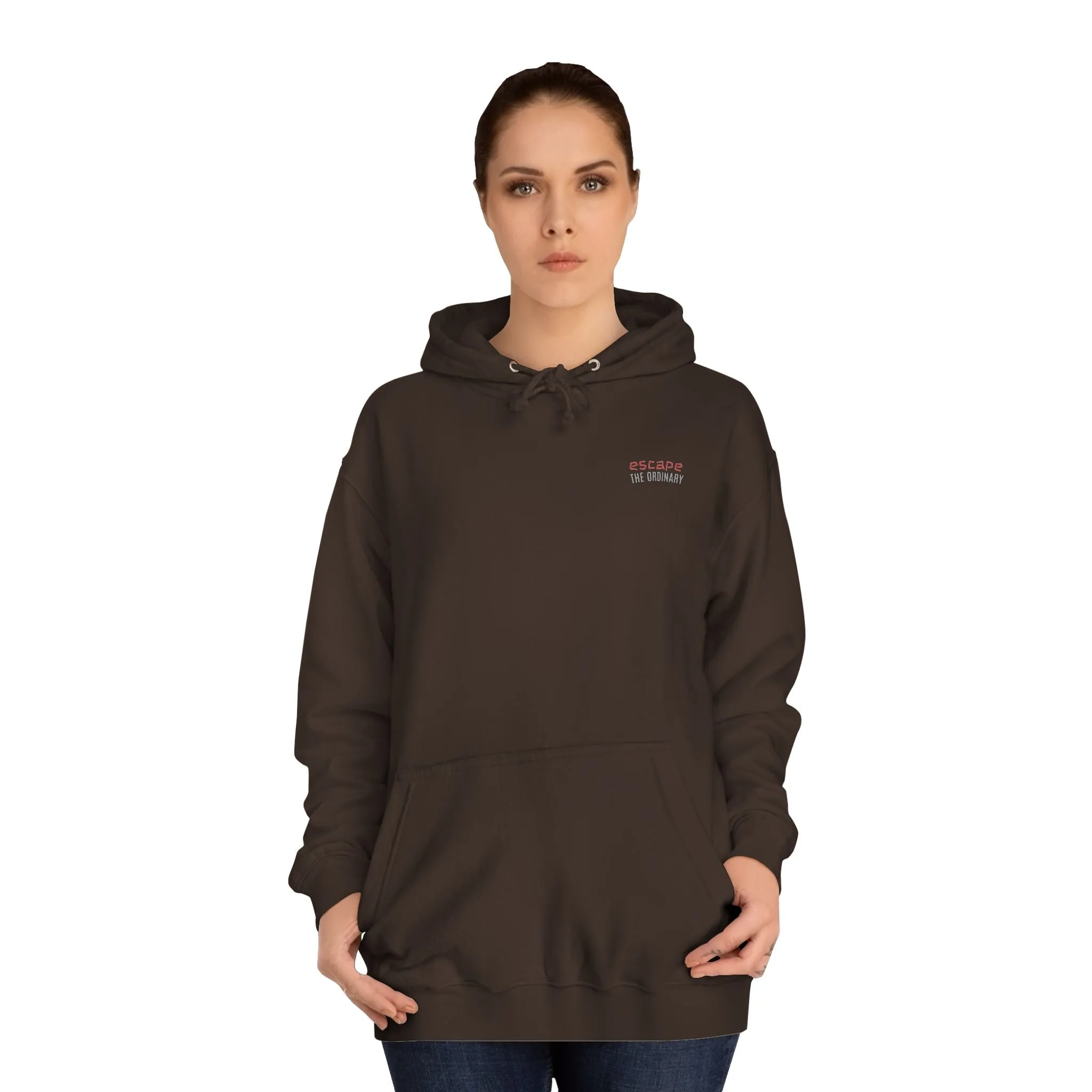 SNRG Unisex Hoodie - Escape The Ordinary, Sweatshirt, Hooded Jacket, Casual Pullover, Trendy Apparel, Outerwear, Hoodie