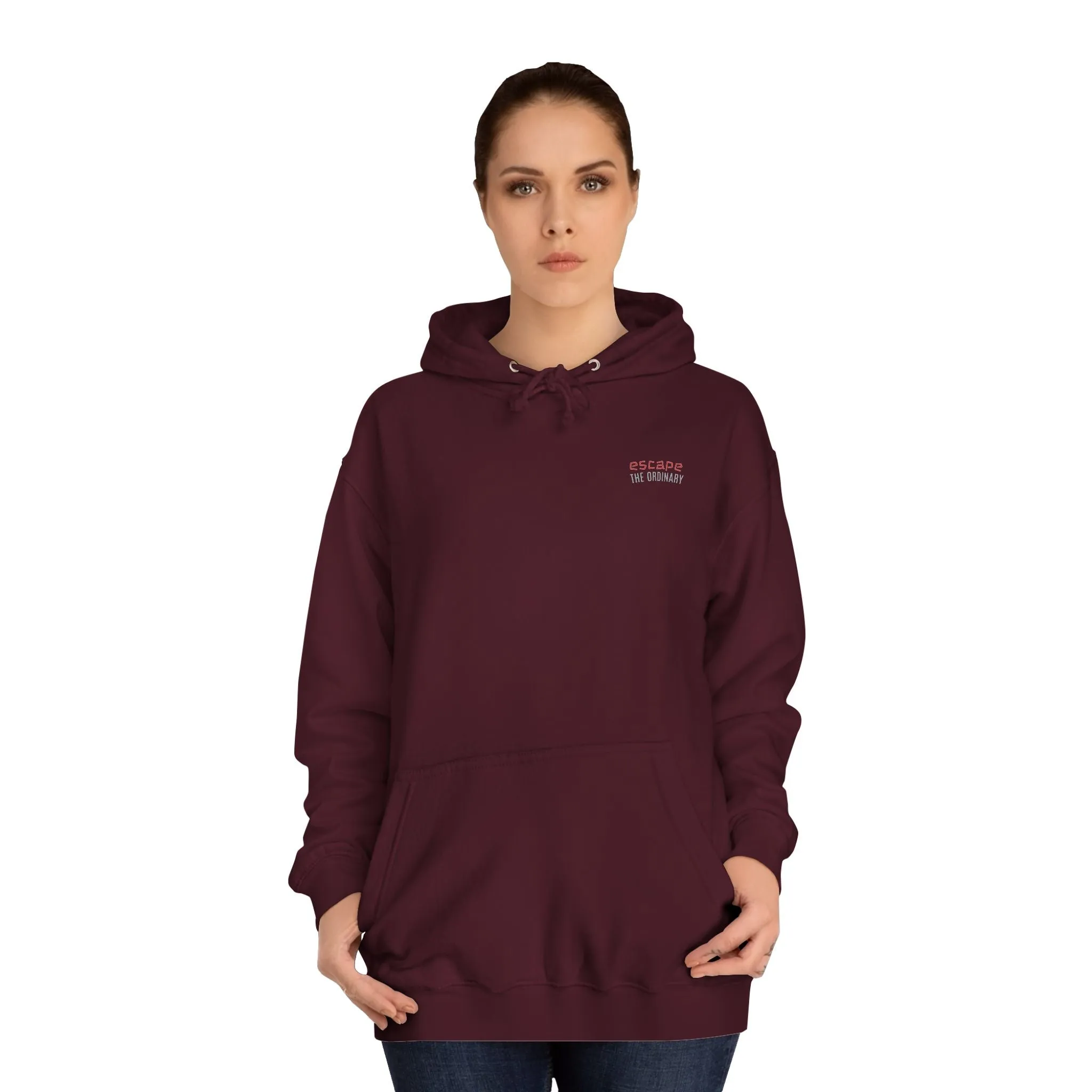 SNRG Unisex Hoodie - Escape The Ordinary, Sweatshirt, Hooded Jacket, Casual Pullover, Trendy Apparel, Outerwear, Hoodie