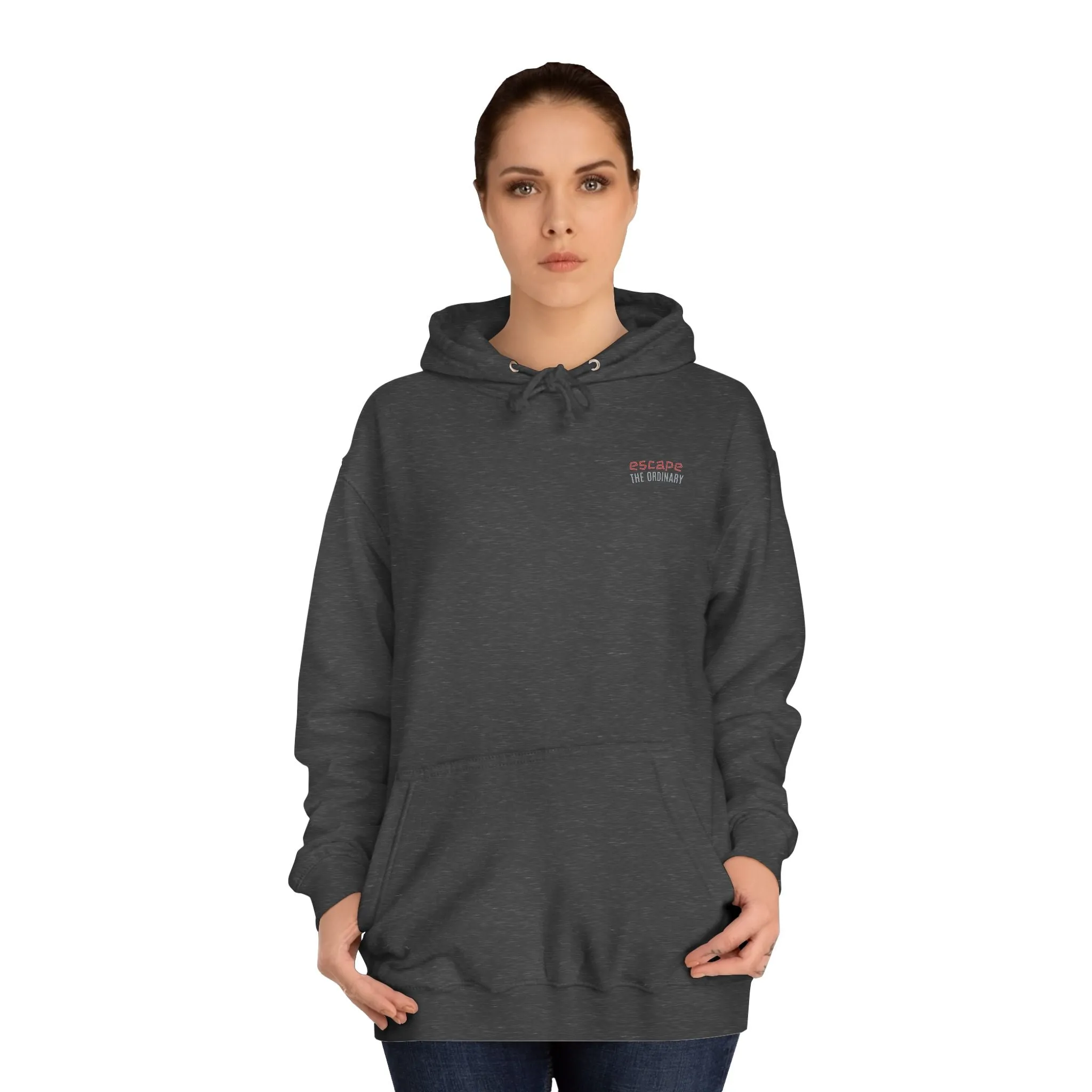 SNRG Unisex Hoodie - Escape The Ordinary, Sweatshirt, Hooded Jacket, Casual Pullover, Trendy Apparel, Outerwear, Hoodie