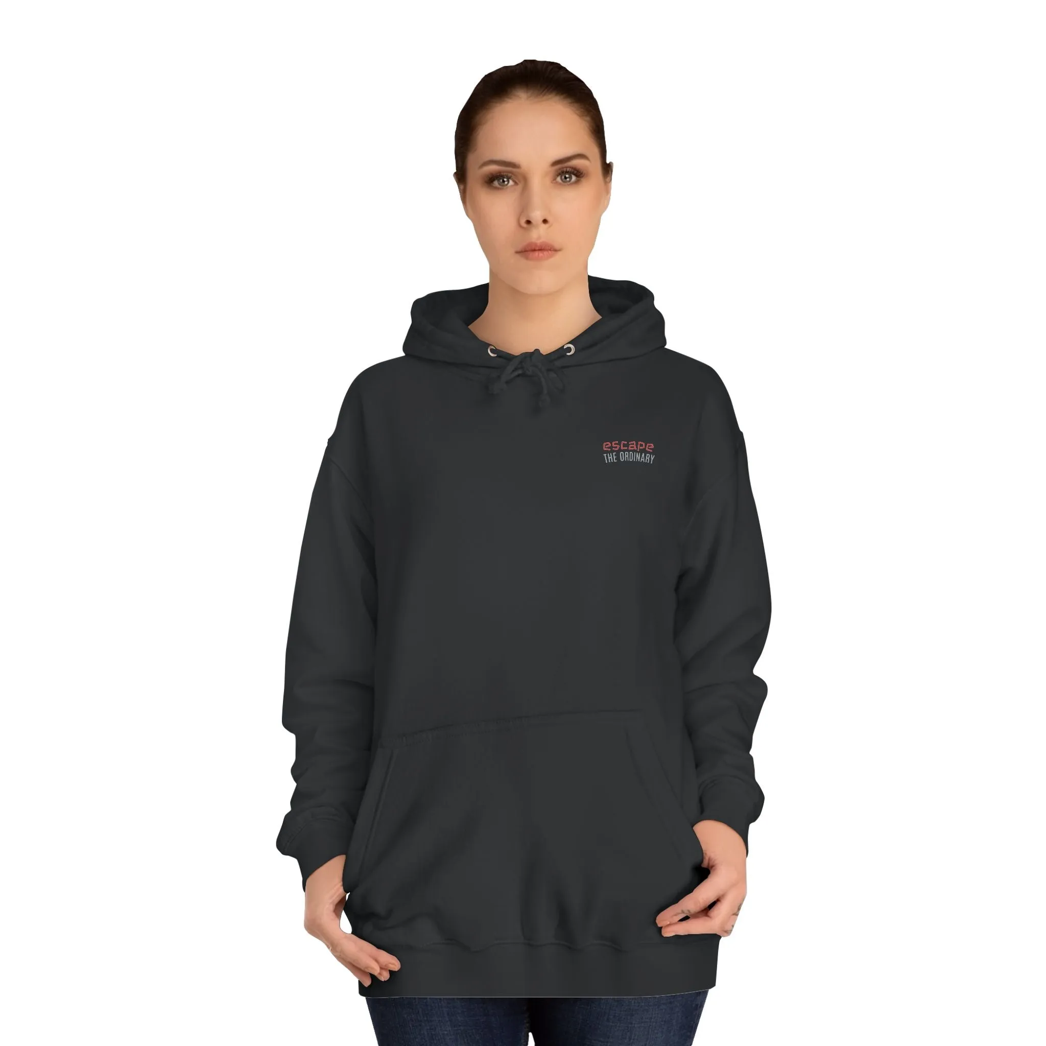 SNRG Unisex Hoodie - Escape The Ordinary, Sweatshirt, Hooded Jacket, Casual Pullover, Trendy Apparel, Outerwear, Hoodie