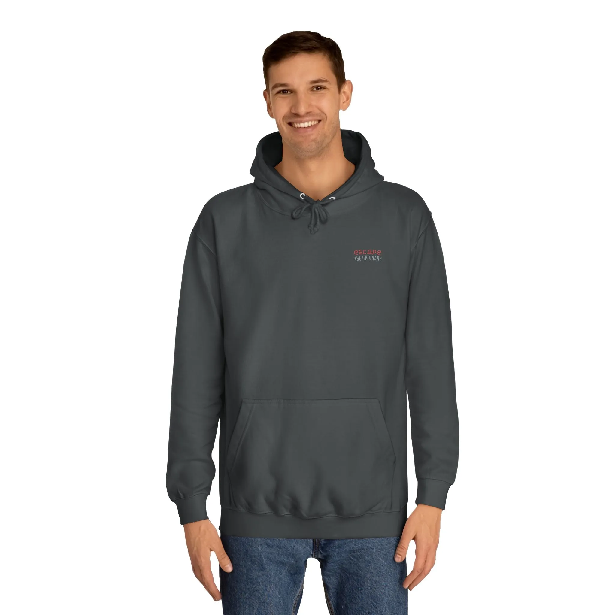 SNRG Unisex Hoodie - Escape The Ordinary, Sweatshirt, Hooded Jacket, Casual Pullover, Trendy Apparel, Outerwear, Hoodie
