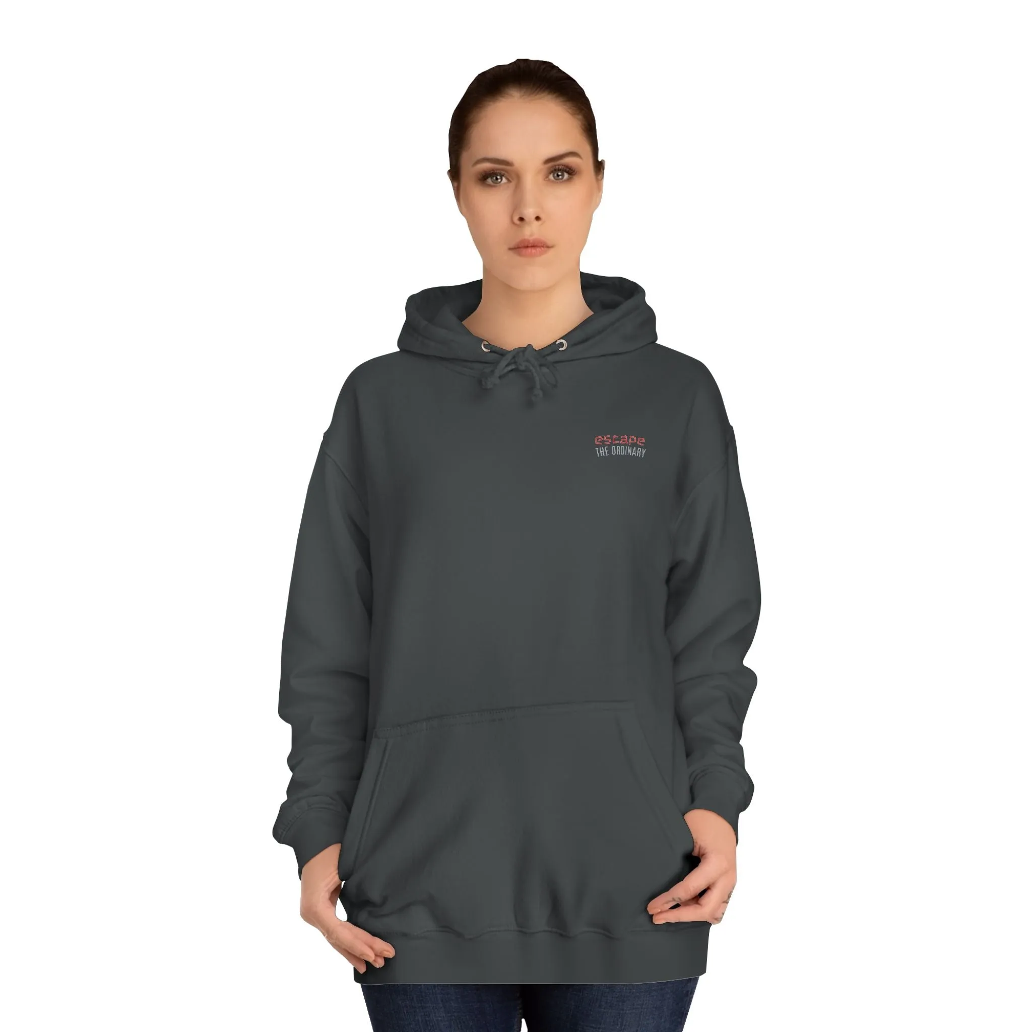 SNRG Unisex Hoodie - Escape The Ordinary, Sweatshirt, Hooded Jacket, Casual Pullover, Trendy Apparel, Outerwear, Hoodie