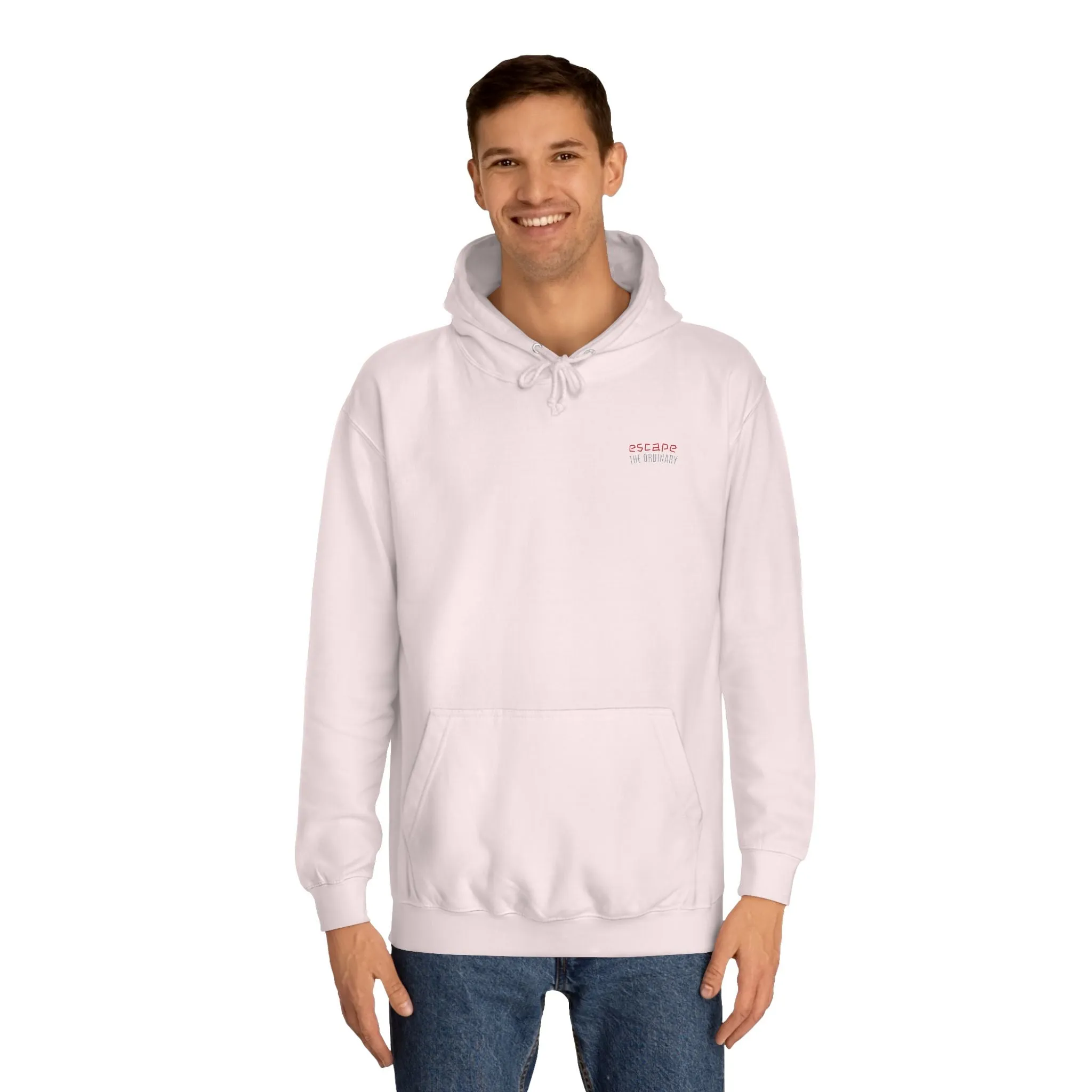 SNRG Unisex Hoodie - Escape The Ordinary, Sweatshirt, Hooded Jacket, Casual Pullover, Trendy Apparel, Outerwear, Hoodie