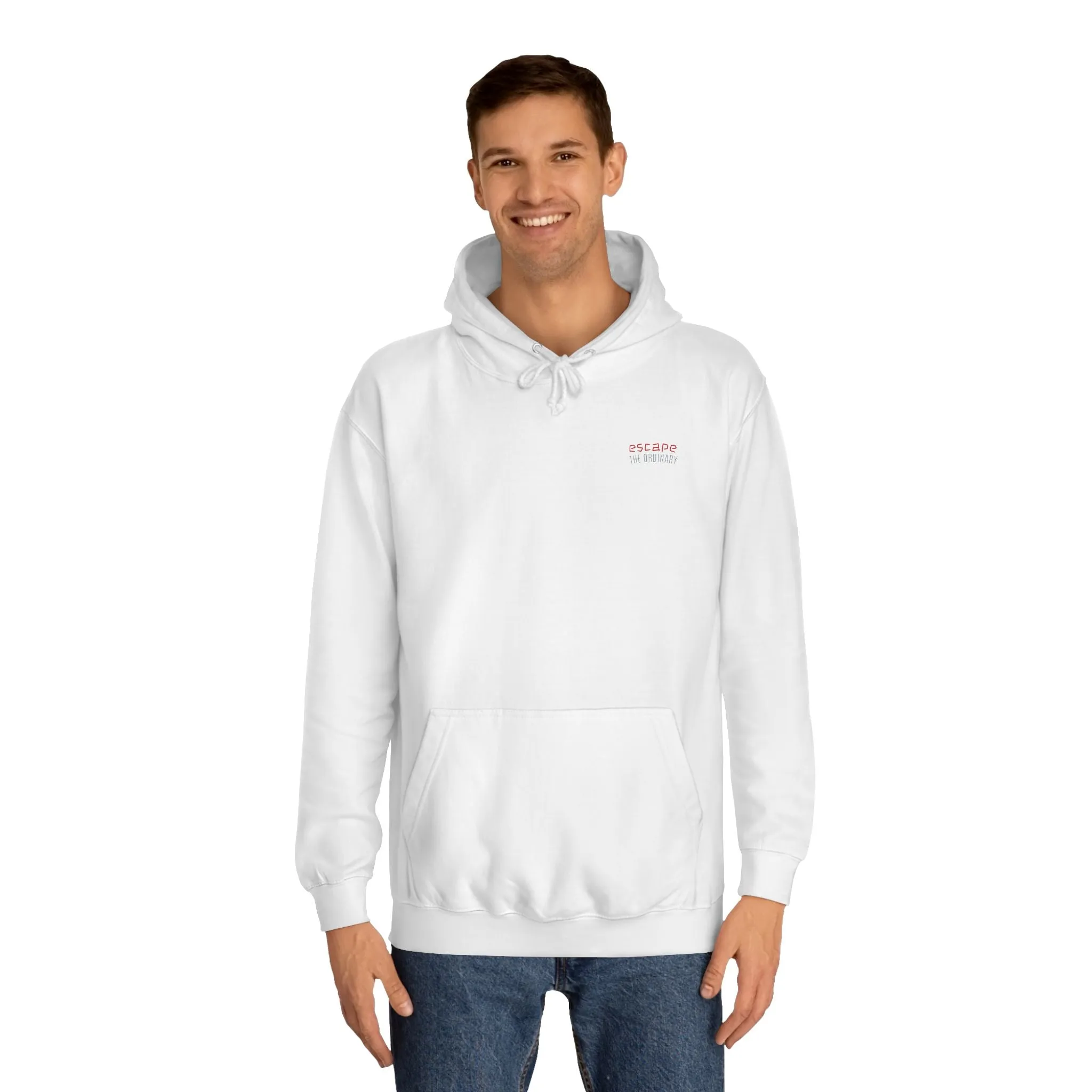 SNRG Unisex Hoodie - Escape The Ordinary, Sweatshirt, Hooded Jacket, Casual Pullover, Trendy Apparel, Outerwear, Hoodie