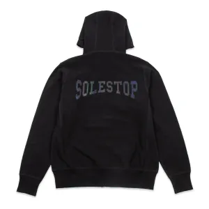Solestop Men Zip Hooded Sweatshirt Black Iridescent Reflective