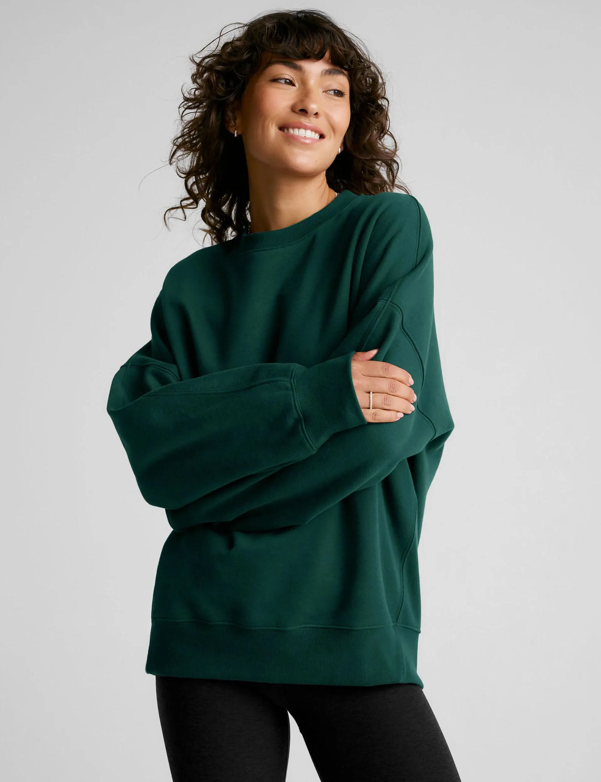 SOLSTICE OVERSIZED SWEATSHIRTDARK SPRUCE GREEN