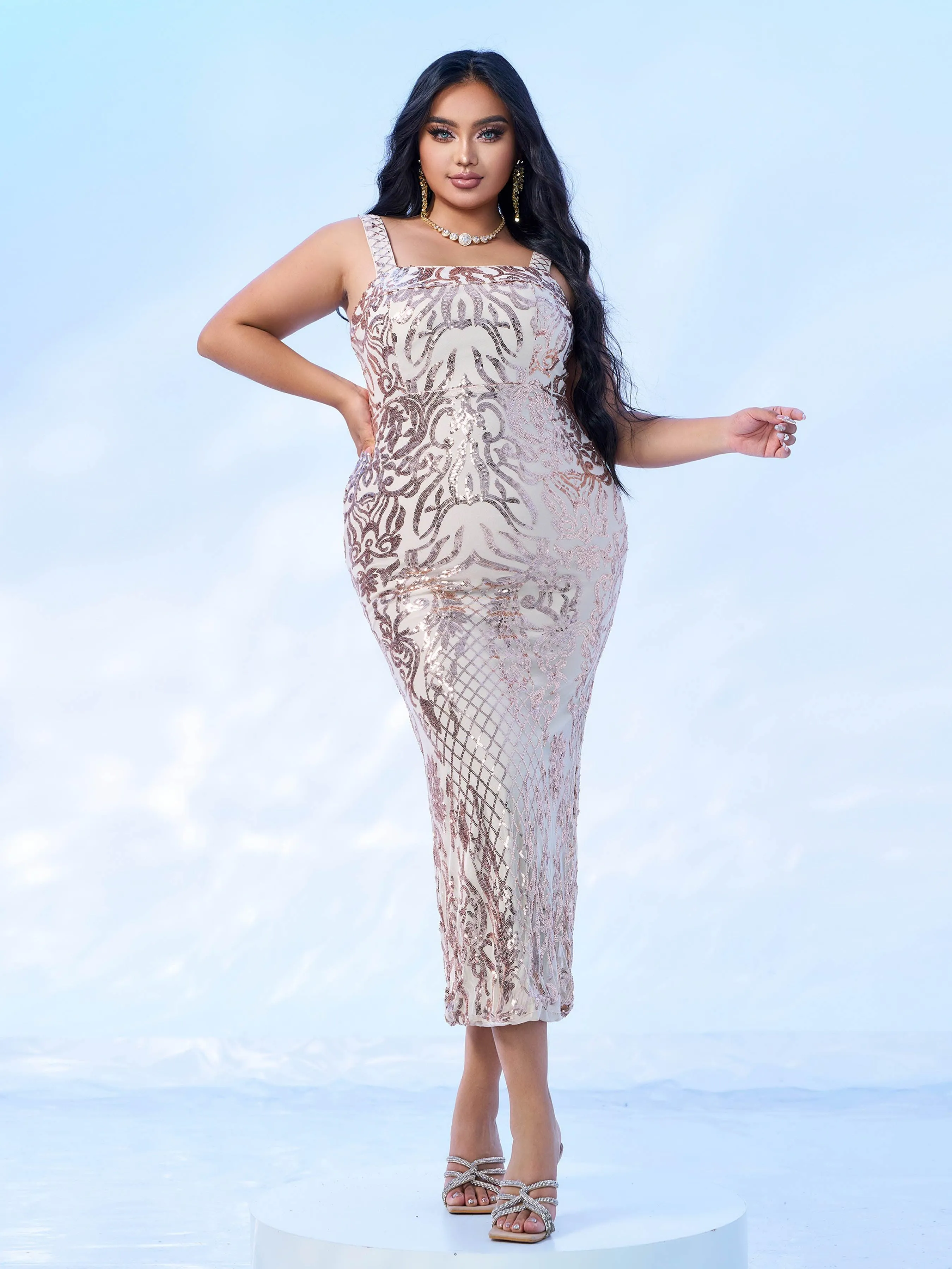 Square Neck Split Cocktail Dress RD50152