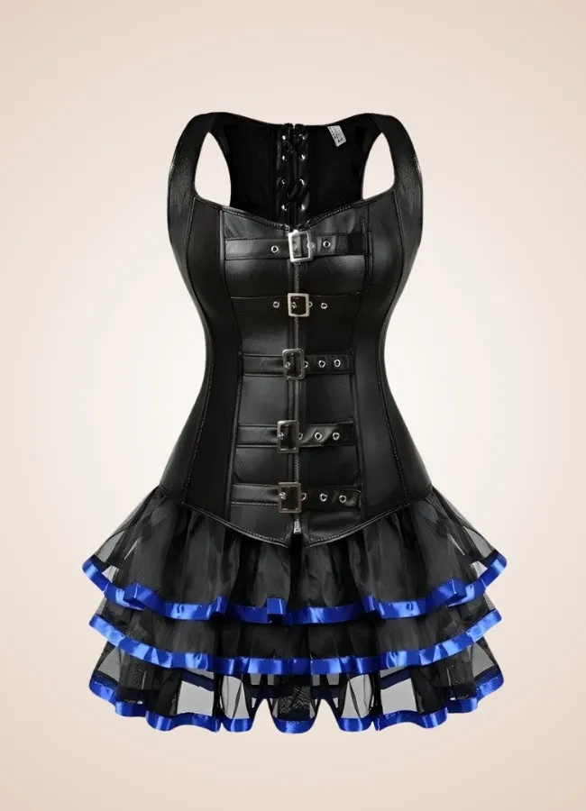Steampunk Leather Overbust Dress