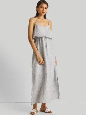 Strappy Pin Striped Maxi Dress