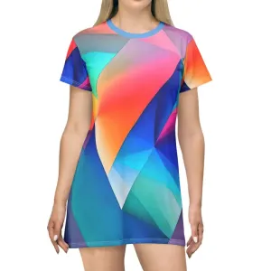 Stylish Colored Abstract Pattern Print t Shirt