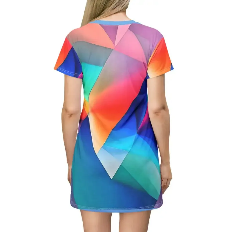 Stylish Colored Abstract Pattern Print t Shirt