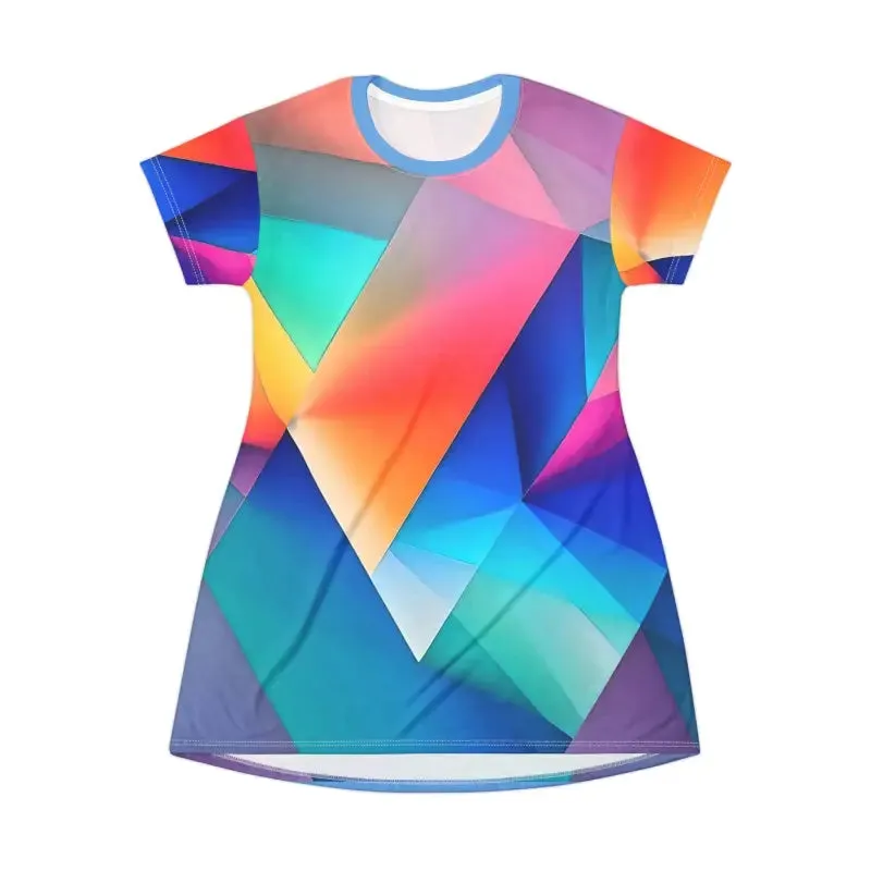Stylish Colored Abstract Pattern Print t Shirt