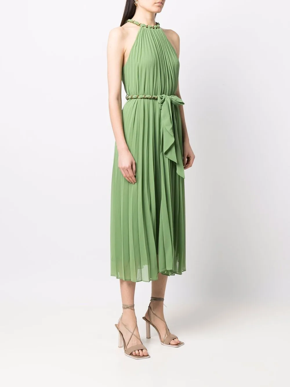 Sunray pleated midi dress