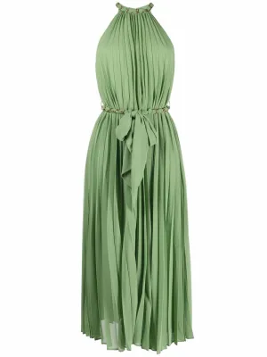 Sunray pleated midi dress