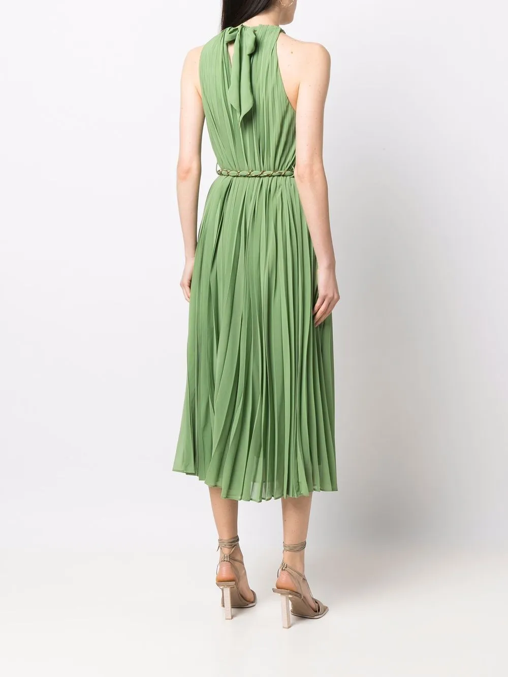Sunray pleated midi dress