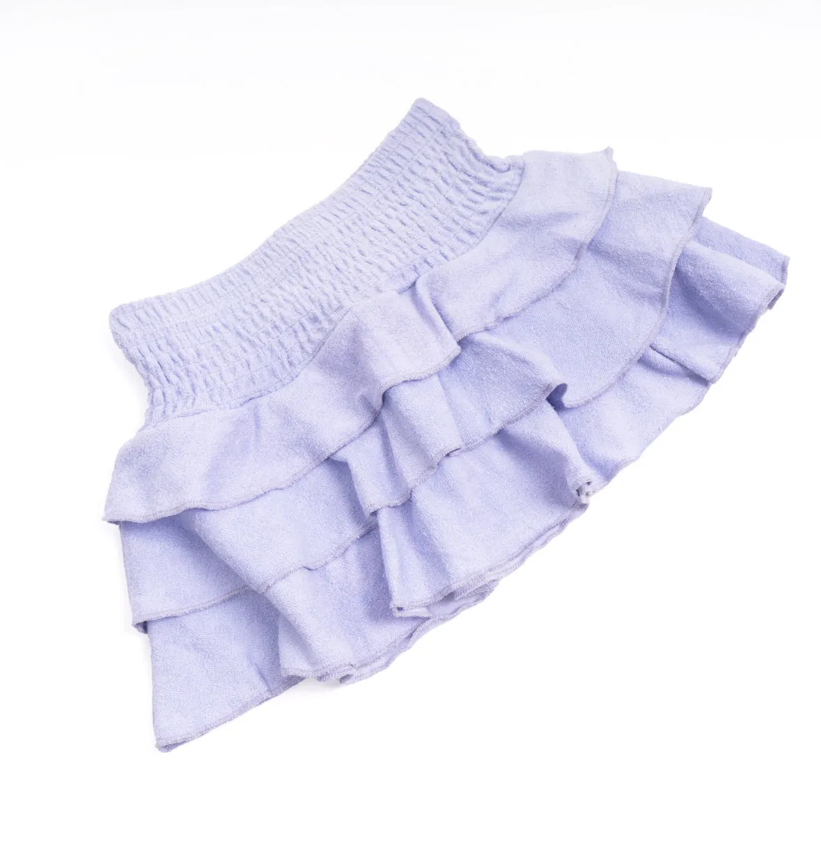 Terry Smocked Skirt, Purple
