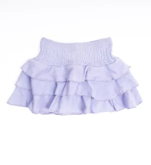 Terry Smocked Skirt, Purple