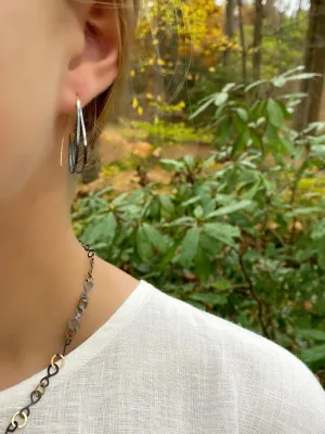 The Medium DFH, Oxidized Silver & 18k Gold