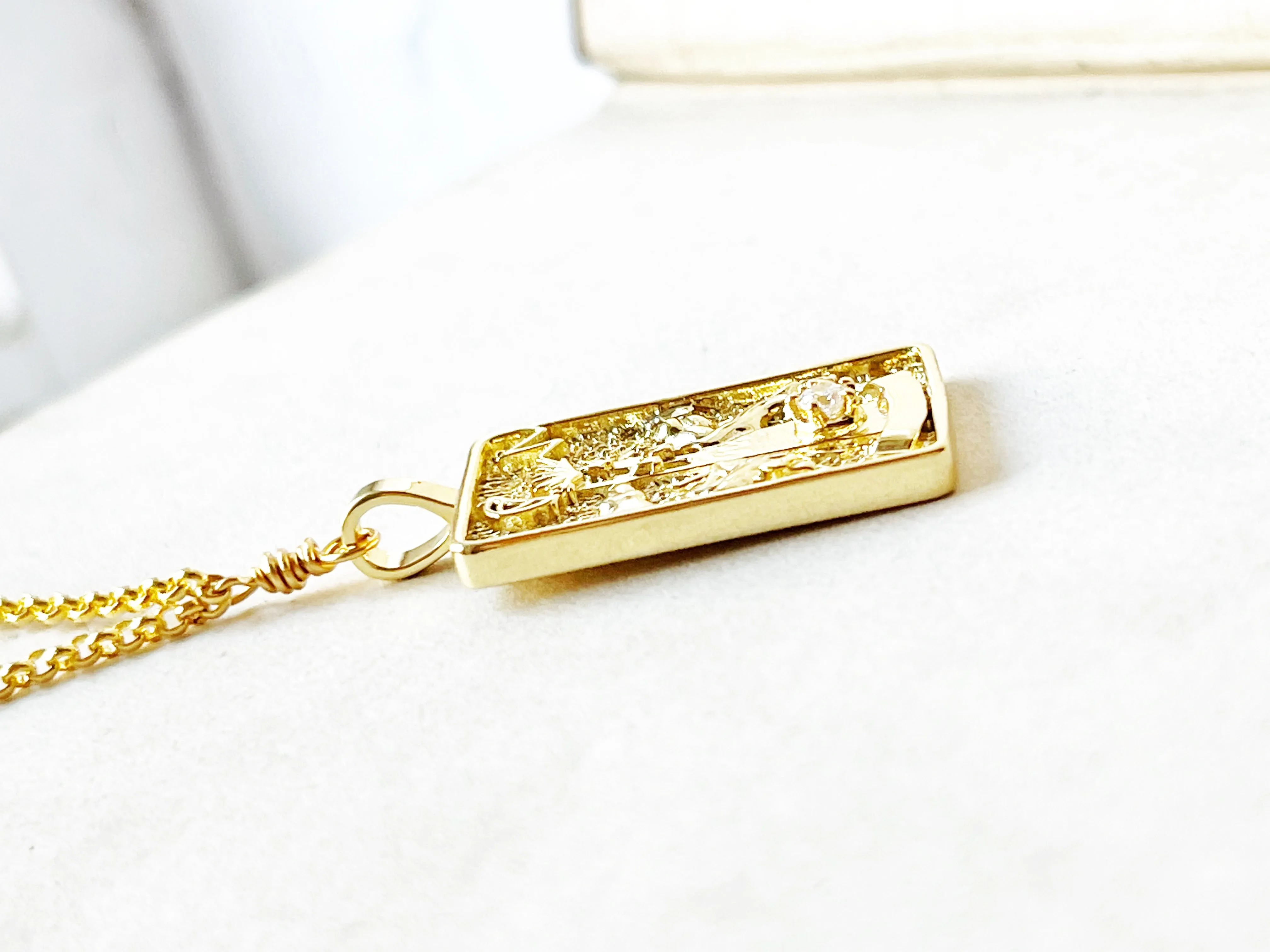 The Tower Tarot Card Necklace