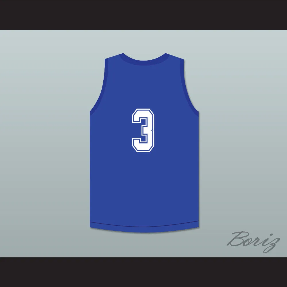 Tommy T. 3 Clean Sweep Blue Basketball Jersey Slam Dunk Ernest