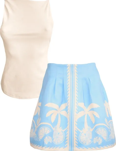 TROPICAL THUNDER MINI SKIRT