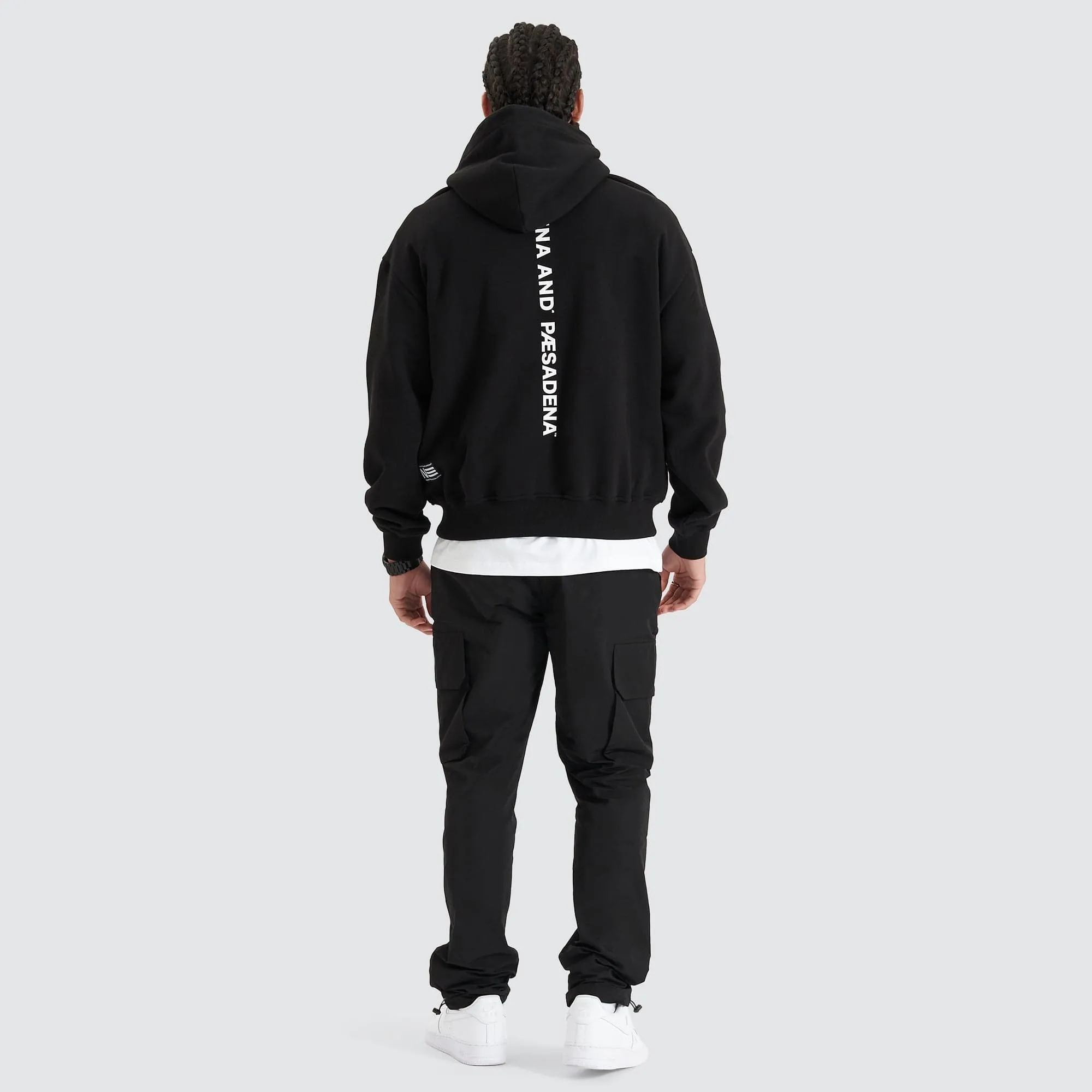 Umpire Heavy Box Fit Hooded Sweater Jet Black