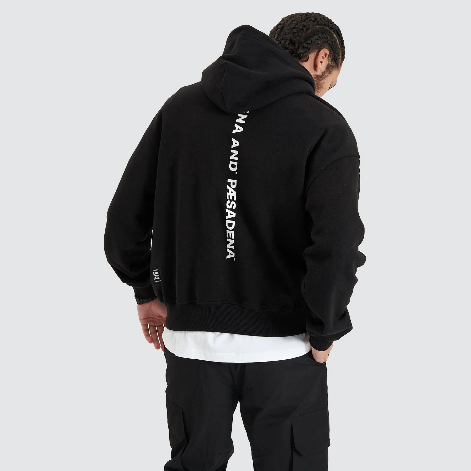 Umpire Heavy Box Fit Hooded Sweater Jet Black