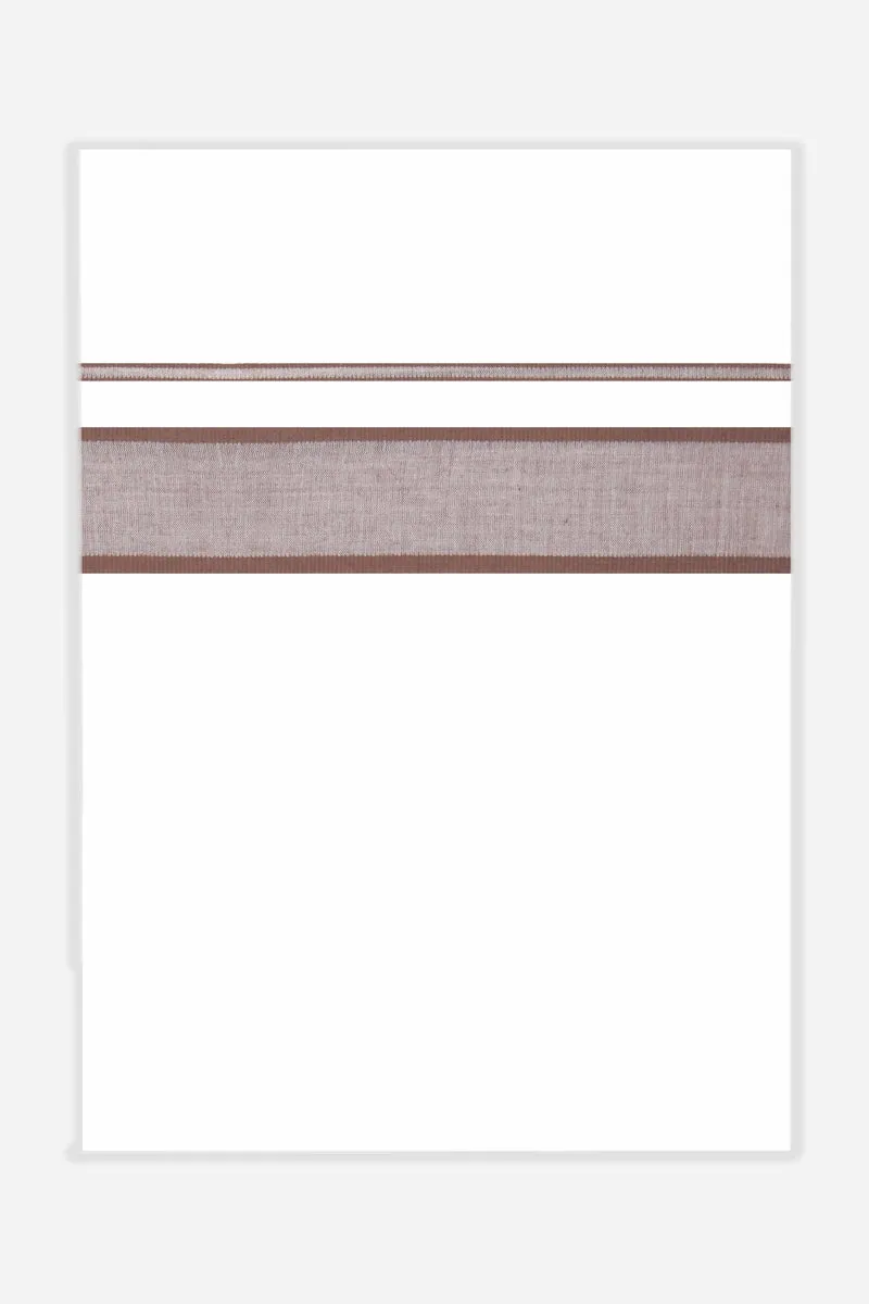 Unique Navya - Brown Smooth Cotton Double Layered Dhoti With Fancy Borders | Uathayam